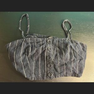 FOREVER 21 CROPPED STRIPED TANK